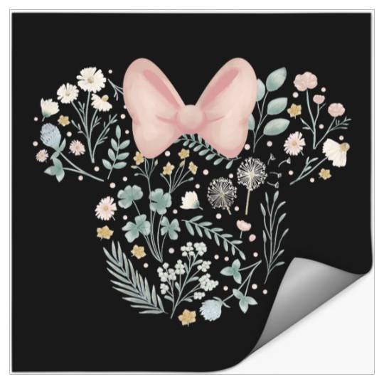 Disney Minnie Mouse Icon Spring Flowers Stickers