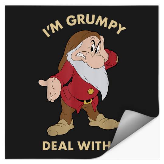 Disney Snow White I'm Grumpy Deal With It Portrait Stickers