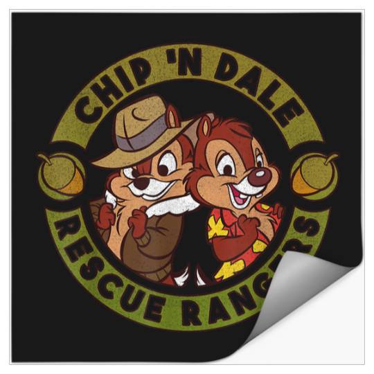 Disneys Chip 'n Dale Rescue Rangers Logo Stickers