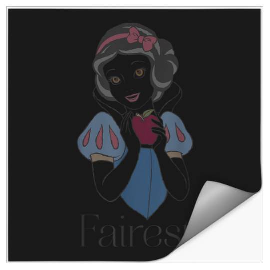 Disneyss Snow White Fairest Portrait Faded Graphic Stickers