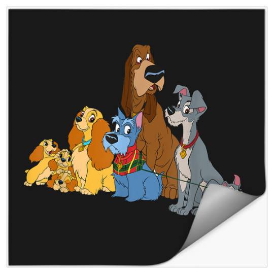 Disneys Lady And The Tramp Dogs Stickers