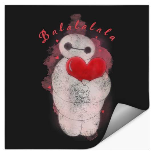 Disney Big Hero 6 Baymax Heart Portrait Graphic Stickers