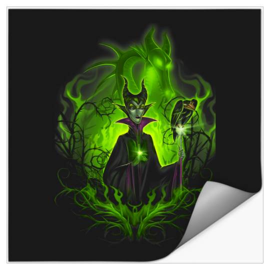 Disneys Sleeping Beauty Dark Detailed Maleficent Stickers