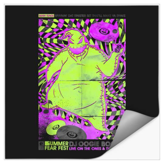 Disneyss The Nightmare Before Christmas Dj Oogie Boogie Poster Stickers