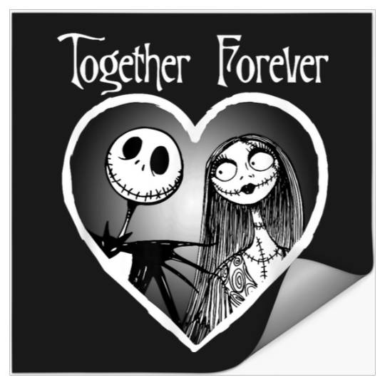 Disneyss Jack Skellington Together Forever Short Sleeve Stickers
