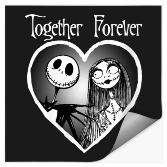 Disneyss Nightmare Before Christmas Drip Heart Stickers