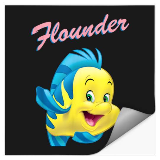 Disneys The Little Mermaid Flounder Big Wave Stickers