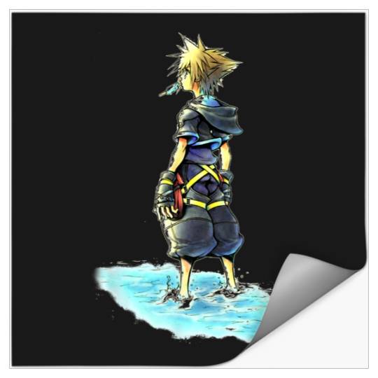 Disney Kingdom Hearts Sora Sea Salt Ice Cream Sketch Stickers
