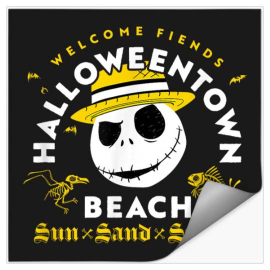 Disneyss The Nightmare Before Christmas Halloween Town Beach Stickers