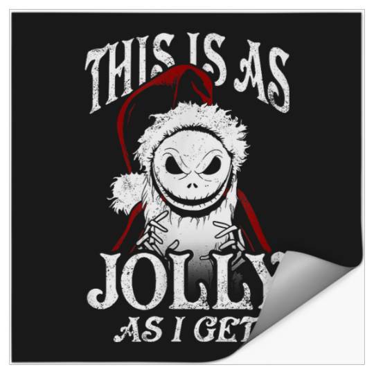 Disneyss Christmas Jack Skellington As Jolly As I Get Stickers