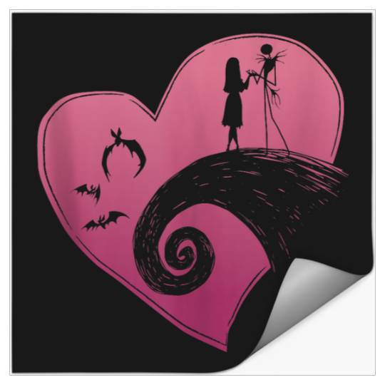 Disneyss The Nightmare Before Christmas Jack And Sally Heart Stickers