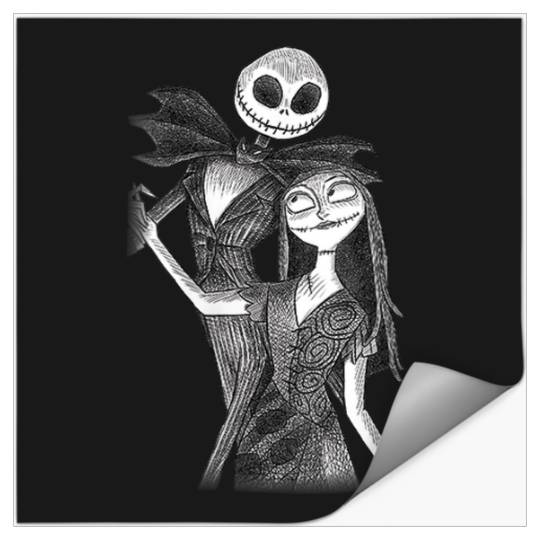 Disneyss The Nightmare Before Christmas Jack Sally Sketch Stickers