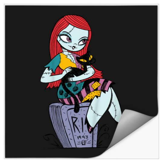 Disneyss The Nightmare Before Christmas Sally And Cat Stickers