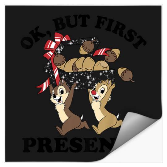Disneys Christmas Chip Dale Ok But First Presents Stickers