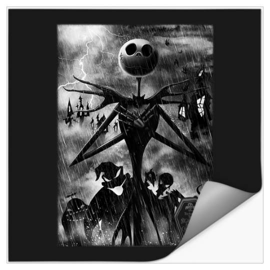 Disneyss The Nightmare Before Christmas Jack In Graveyard Stickers