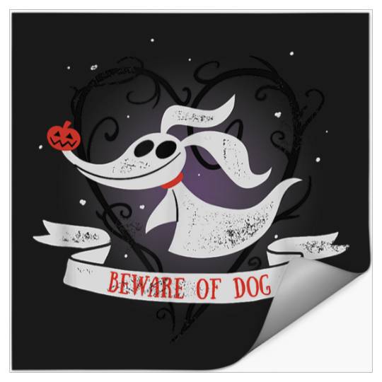 Disneyss The Nightmare Before Christmas Zero Beware Of Dog Stickers