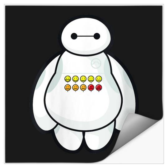 Disneyss Big Hero 6 Baymax Displaying Different Levels Of Pain Stickers