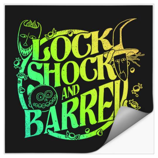 Disneyss The Nightmare Before Christmas Lock Shock Barrel V2 Stickers
