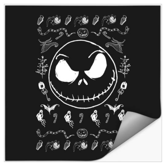 Disneyss The Nightmare Before Christmas Jack Spooky Pattern Stickers