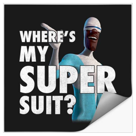 Disney Pixar The Incredibles Vintage Frozone Super Suit Logo Stickers