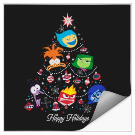 Disneyss And Pixarss Inside Out 2 Emotions Christmas Tree Stickers