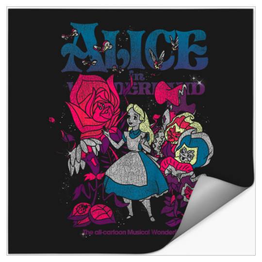 Disneyss Alice In Wonderland Technicolor Distressed Big Poster Stickers