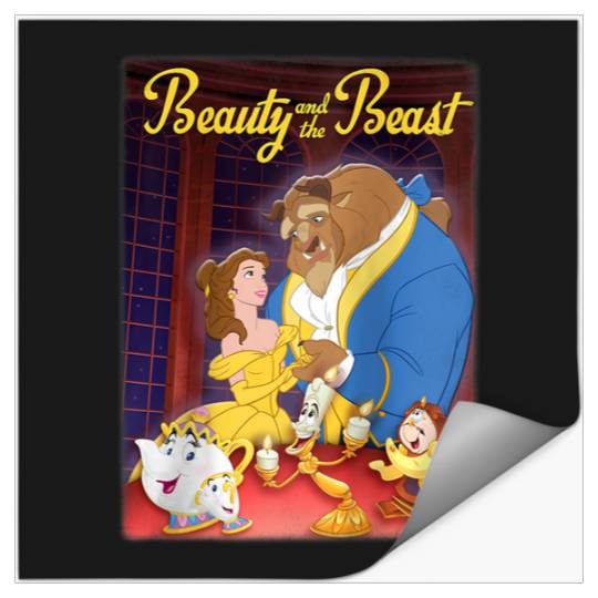 Disneyss Beauty And The Beast Distressed Movie Poster Stickers