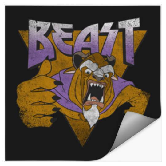 Disneyss Beauty And The Beast 90 Retro Big Chest Portrait Stickers