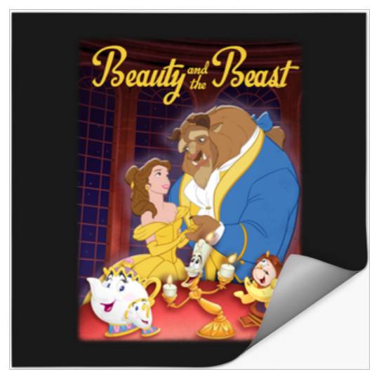 Disneyss Beauty And The Beast Distressed Movie Poster Stickers