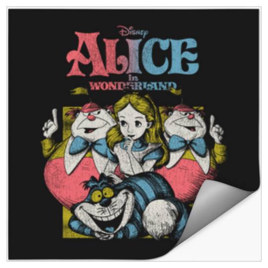 Disneyss Alice In Wonderland Iconic Characters Vintages Poster Stickers