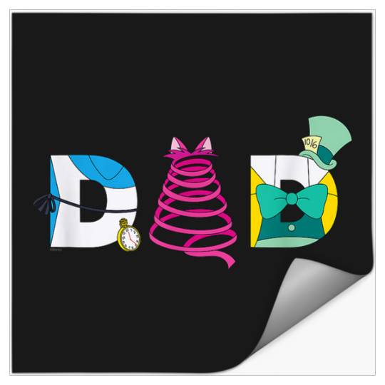 Disneyss Alice In Wonderland Fathers Day Birthday Best Dad Stickers