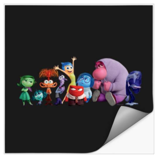 Disneyss And Pixarss Inside Out 2 Emotions Group All Together Stickers