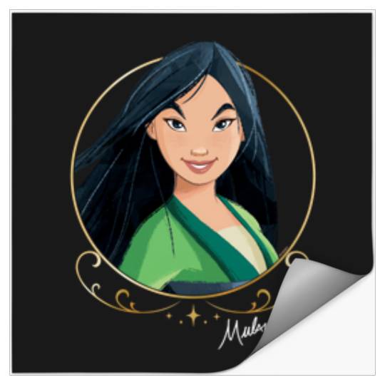 Disneyss Princess Royalty Group Matching Mulan 2 sided Stickers