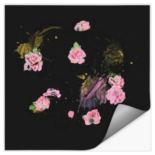 Disney Tangled Rapunzel Watercolor Floral Style Hoodie Stickers