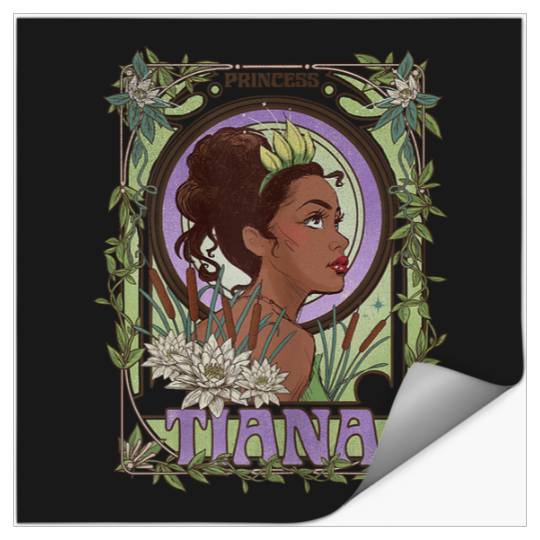 Disneyss The Princess And The Frog Princess Tiana Retro Frame Stickers