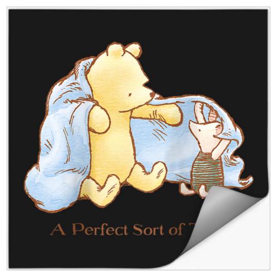 Disneyss Winnie The Pooh A Perfect Sort Of Time Sketch Logo Stickers