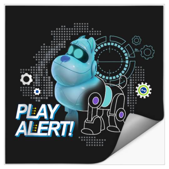 Disneyss Puppy Dog Pals Play Alert Happy Arf Chest Logo Stickers