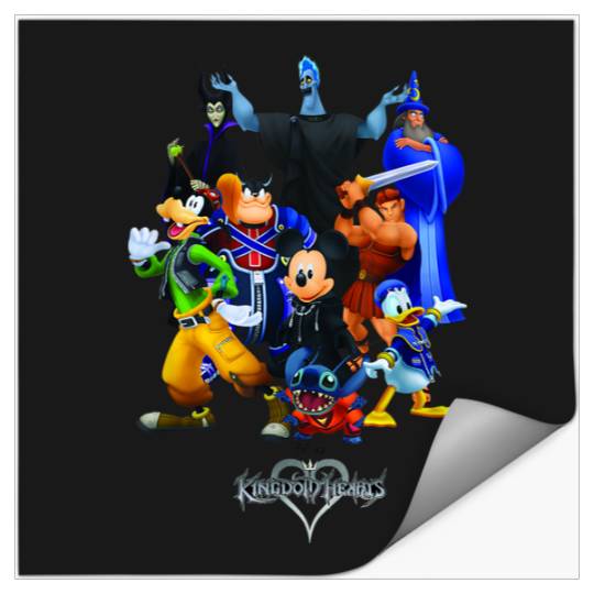 Disneyss Kingdom Hearts Magical Characters Mash Up Chest Logo Stickers