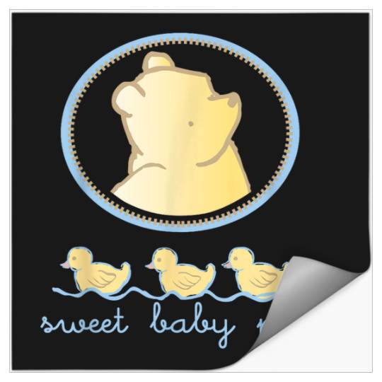 Disneyss Winnie The Pooh Sweet Baby Pooh Looking Chest Frame Stickers