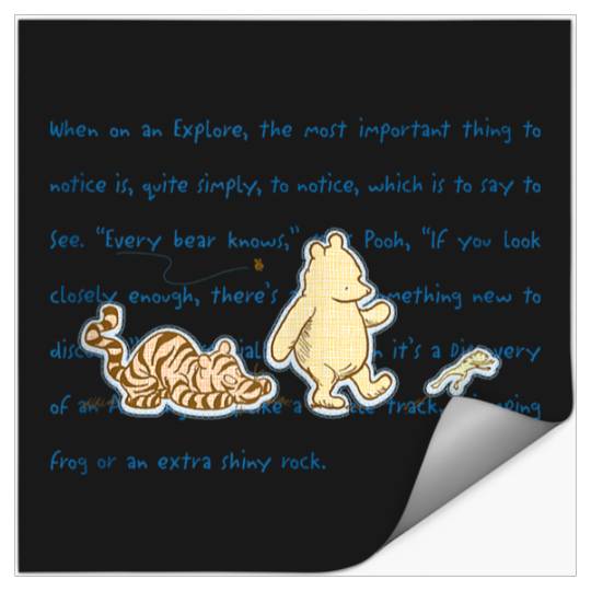 Disneyss Winnie The Pooh And Tiger Quote Cute Big Chest Logo Stickers