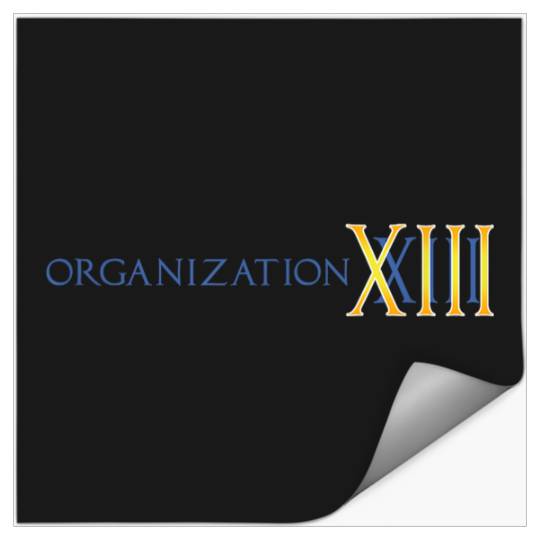 Disneyss Kingdom Hearts Organization Xiii Big Chest Text Logo Stickers