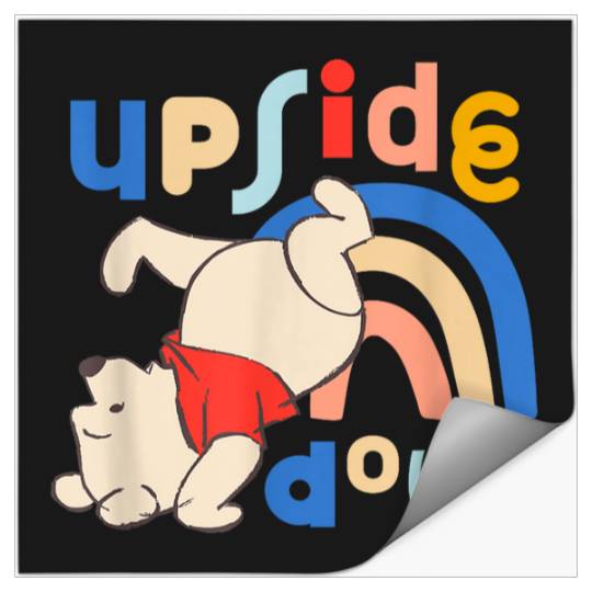Disneyss Winnie The Pooh Upside Down Rainbow Bear Stickers