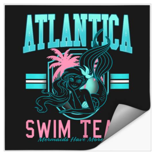 Disneyss The Little Mermaid Atlantica Swim Team Big Chest Logo Stickers