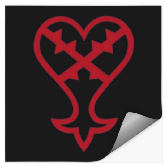 Disneyss Kingdom Hearts Classic Evil Heartless Big Chest Logo Stickers