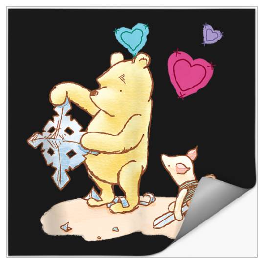 Disneyss Winnie The Pooh Cute Piglet Pooh Made For Us Logo Stickers