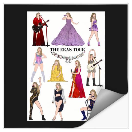 Discover The Eras Tour  // Indianapolis // Night 3 // Handdrawn Poster Stickers