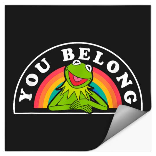 Disneyss The Muppets Kermit You Belong Rainbow Pride Stickers