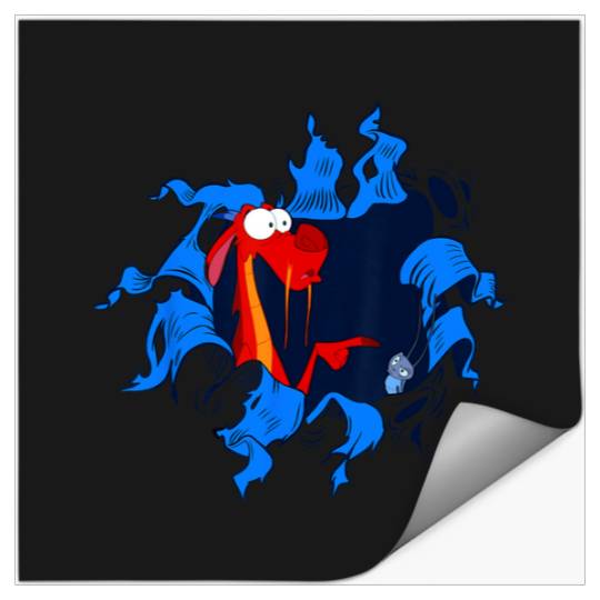 Disney Mulan Mushu Cri Kee Takes The Blame Ripped Stickers