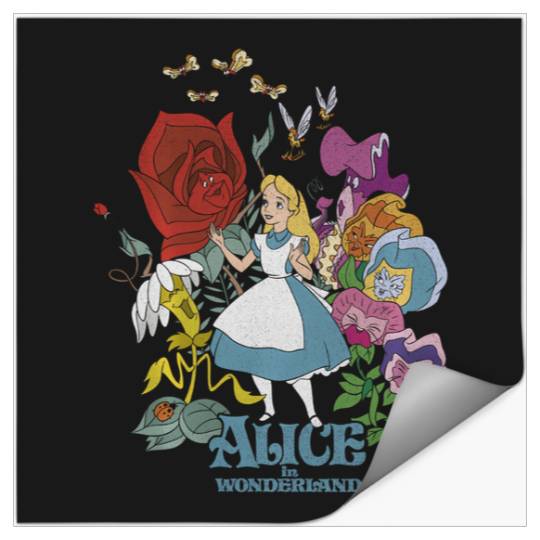 Disney Alice In Wonderland Walking Through The Flowers Stickers