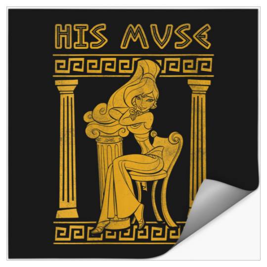 Womens Disney Hercules Megara His Muse Couples VNeck TShirt Stickers